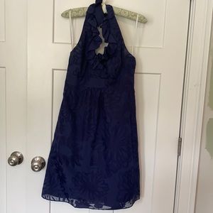 Lilly Pulitzer Ramona Navy Blue Halter Dress